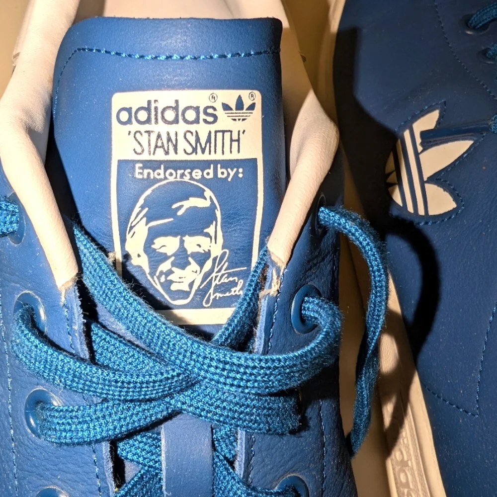 Adidas Stan Smith Blue/White Leather Trefoil Men's Sneakers Size 14 Style#G27998